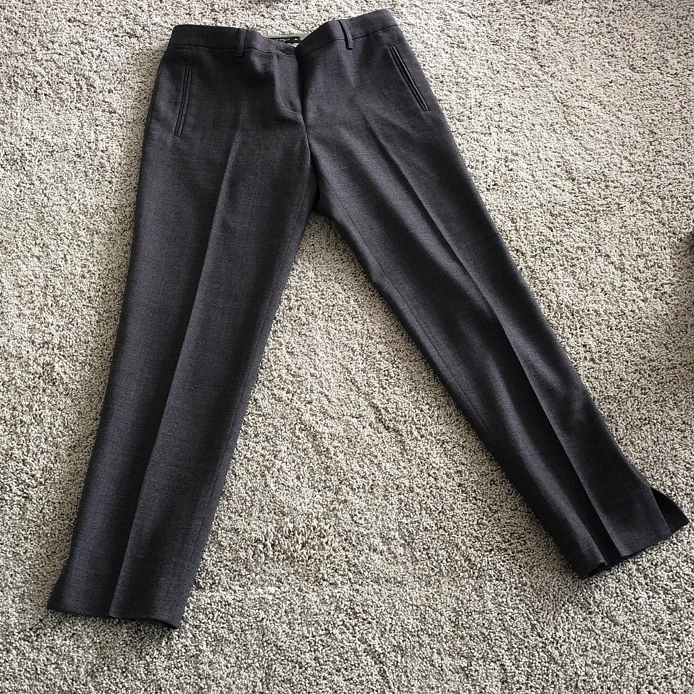 Etro Women's Tailored Dark Charcoal Luxury Dress Trousers Pants, Size 8 (US)